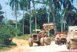 Bauarbeiten auf Samana