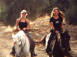 Ines und ich beim reiten